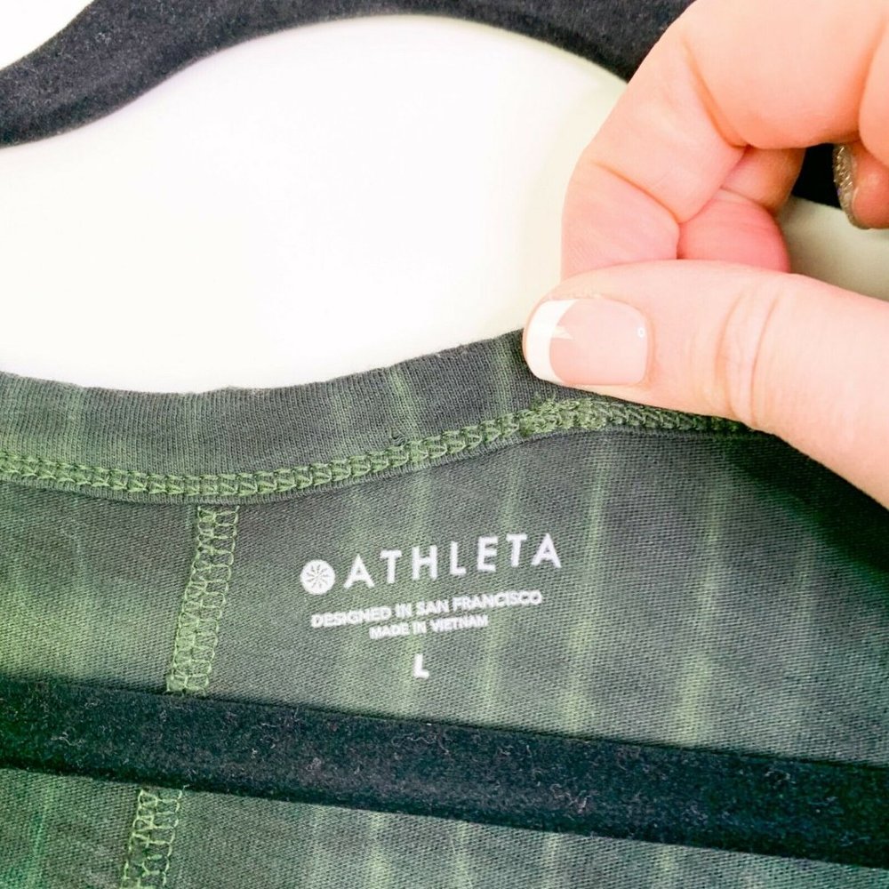 Athleta Womens Athletic Short Sleeve Cotton Top L - Picture 3 of 10